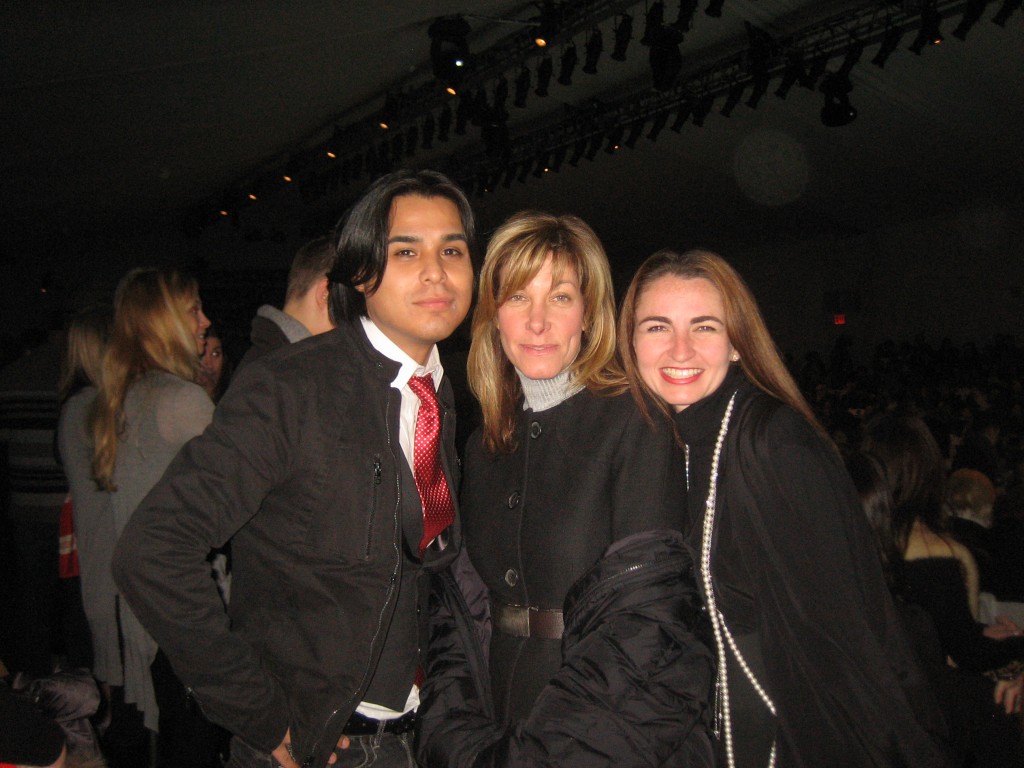 Renato, Erika Griffin President of Vera Wang and Camille Russler